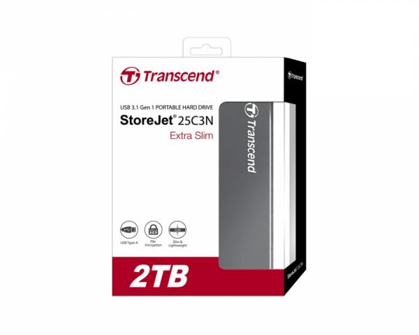 Transcend 2TB StoreJet 25C3N Portable Hard Disk Drive (HDD)